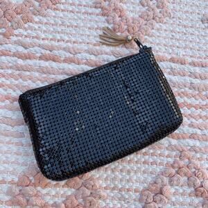 Black Vintage Shiny Coin Purse